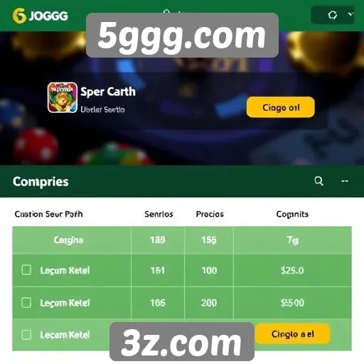 Comparação de preços em jogos no 5ggg.com